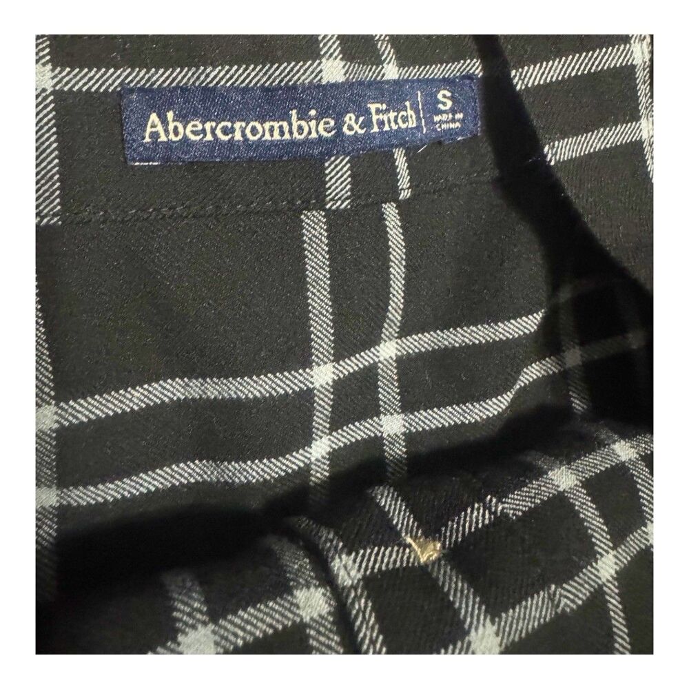 Black & White Plaid Academia Preppy Cottagecore Button Front Mini Dress Size S - Picture 7 of 7